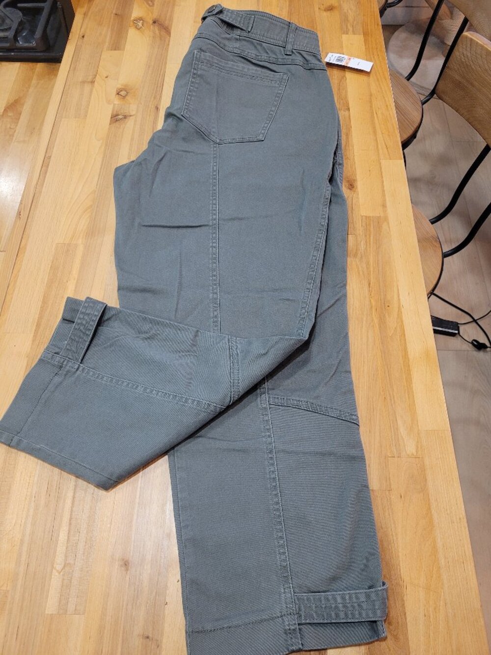NWT Democracy Absolution 14W Olive Utility Pants Slim Straight Stretch